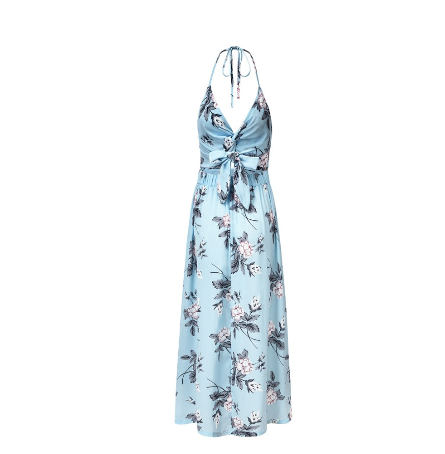 Robe plage fendue col V chic ORIS WEAR