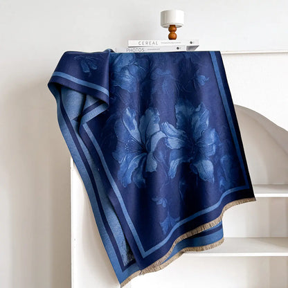 Châle élégant pour femme en fausse laine cachemire, chaud, épais et polyvalent. ORIS WEAR