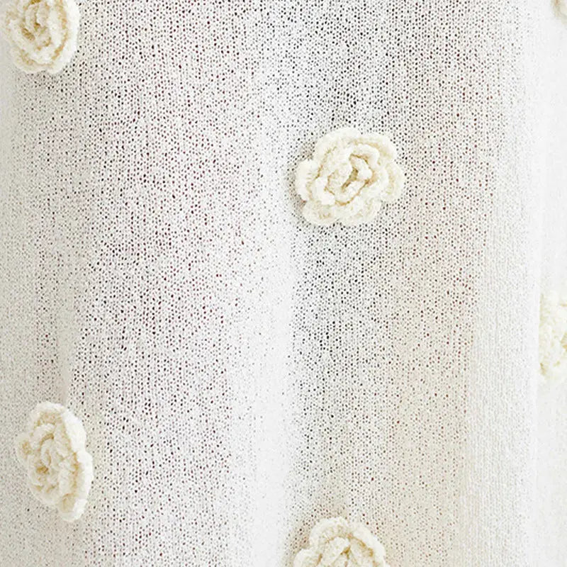 Robe Maille Fleurie Transparente pour Plage ou Détente ORIS WEAR