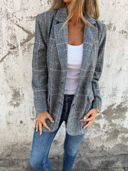 Blazer Élégance Rétro Pied-de-Poule ORIS WEAR