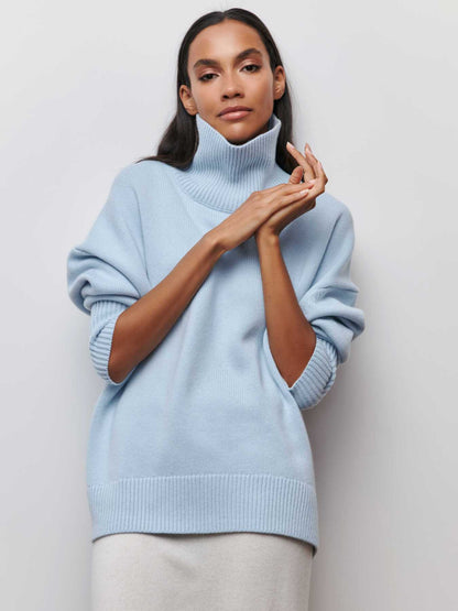 Sweater col roulé chic