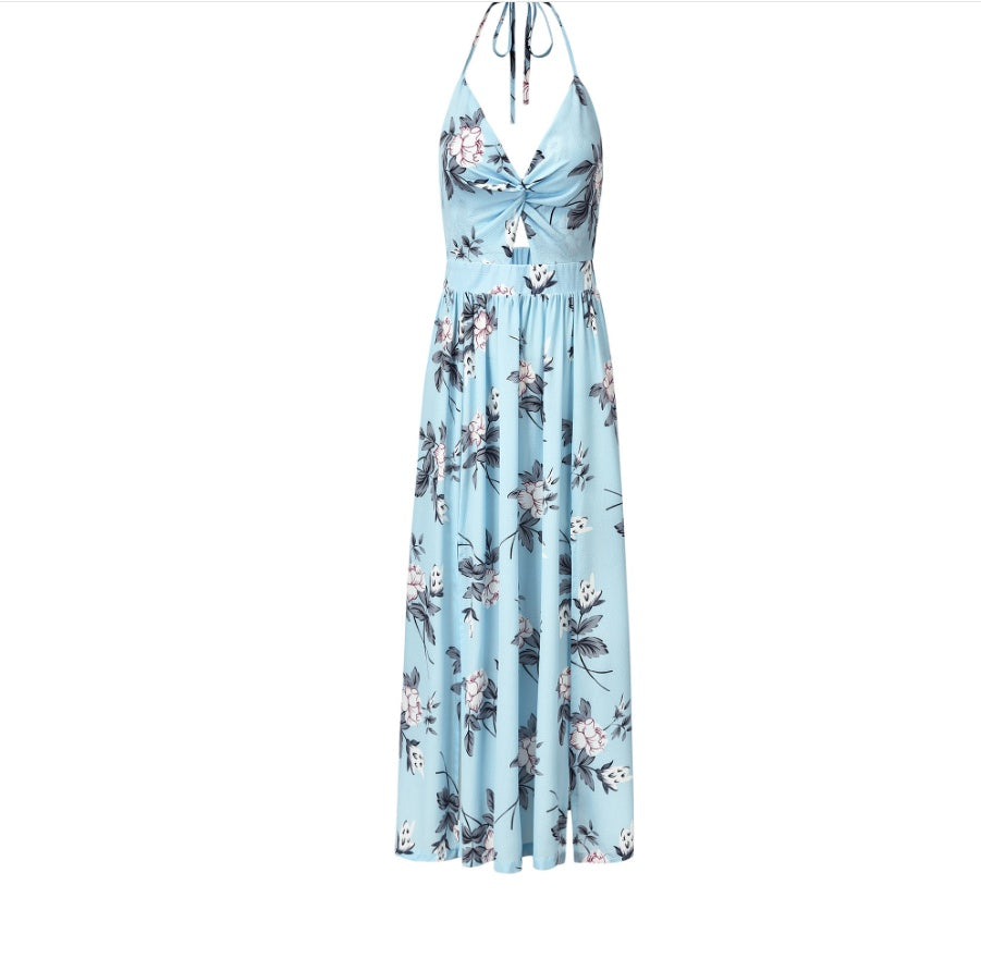 Robe plage fendue col V chic ORIS WEAR