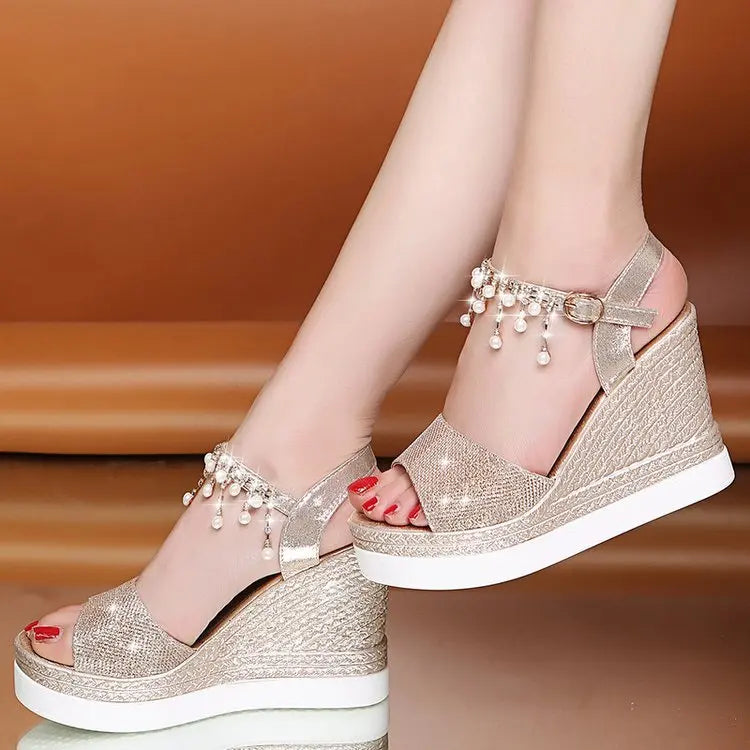 Sandales Compensées Bride Strass ORIS WEAR
