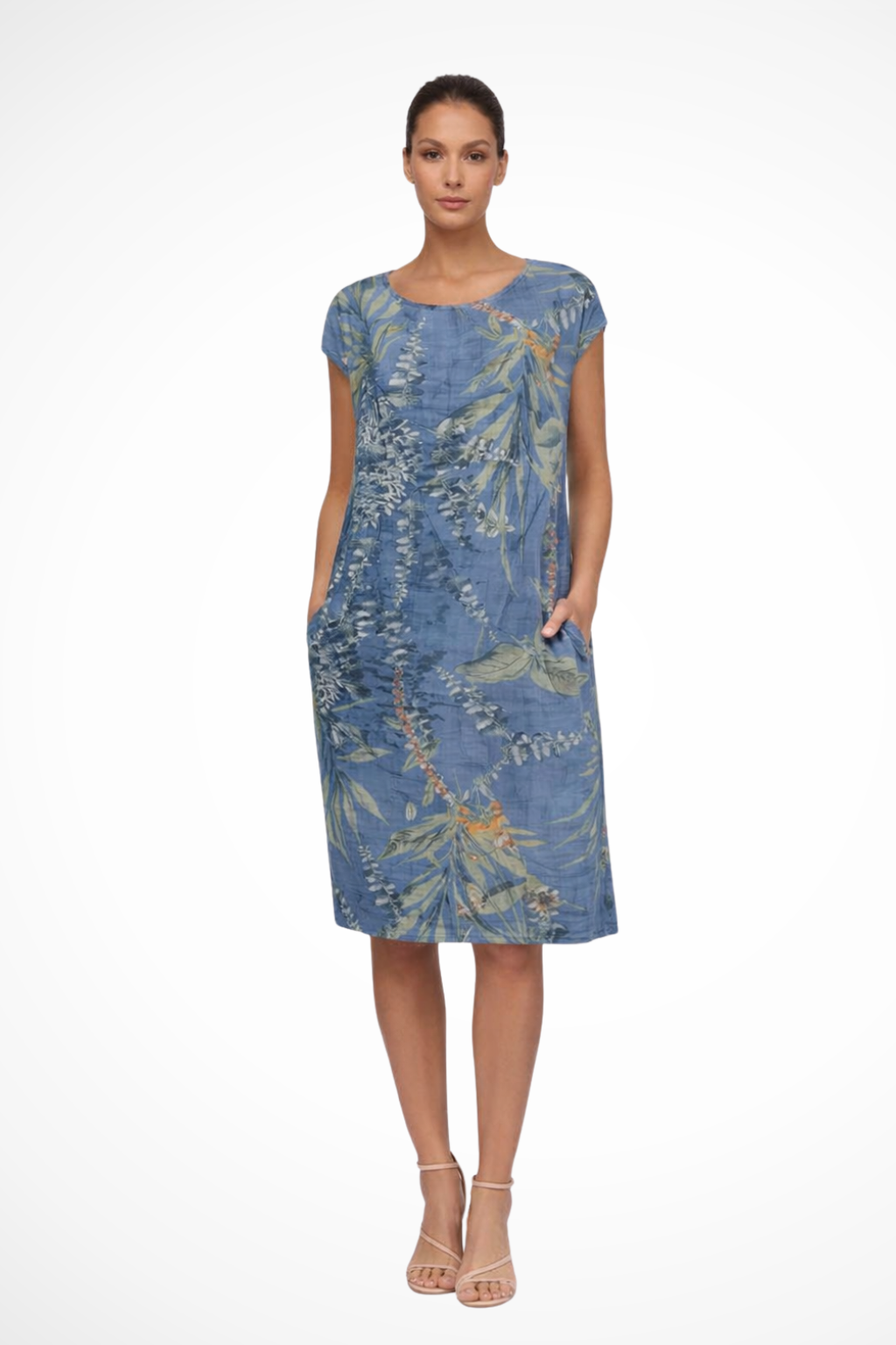 Ivy | Robe d'été décontractée pour femme, coupe ample, imprimé botanique Celeste London