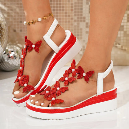 Sandales Plateforme Papillon Strass ORIS WEAR