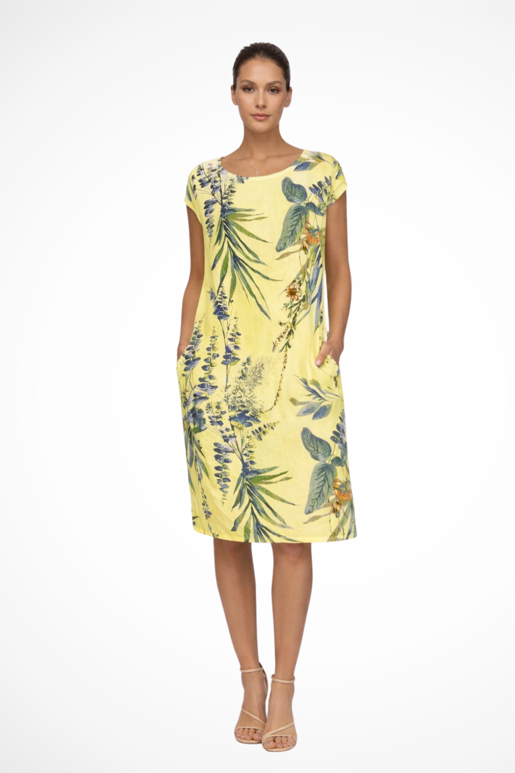 Ivy | Robe d'été décontractée pour femme, coupe ample, imprimé botanique Celeste London