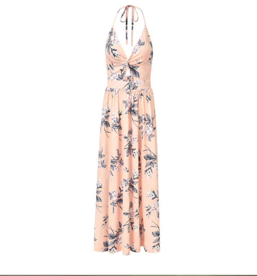 Robe plage fendue col V chic ORIS WEAR
