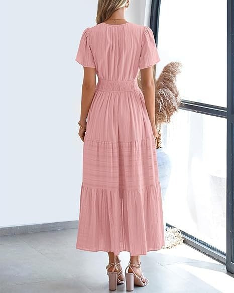 Robe Volantée à Manches Bouffantes ORIS WEAR