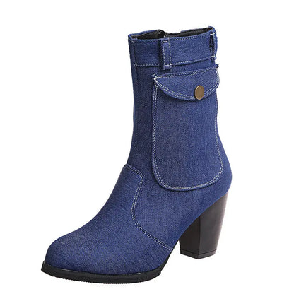 Jean Boots Talon Block Casual Chic ORIS WEAR