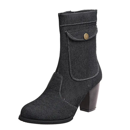 Jean Boots Talon Block Casual Chic ORIS WEAR