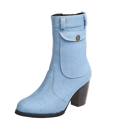Jean Boots Talon Block Casual Chic ORIS WEAR