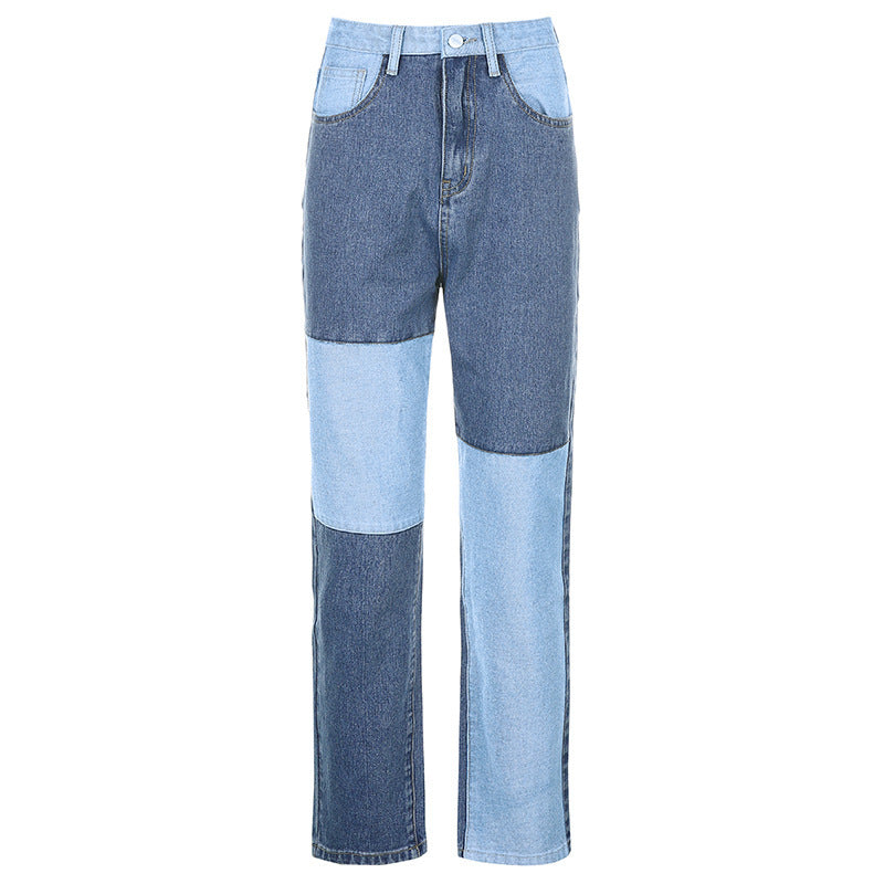 Jean droit taille haute à coutures contrastées ORIS WEAR