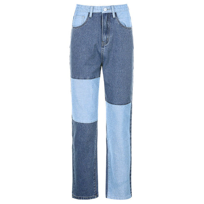 Jean droit taille haute à coutures contrastées ORIS WEAR