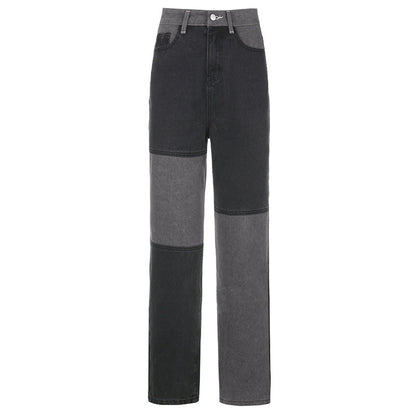 Jean droit taille haute à coutures contrastées ORIS WEAR