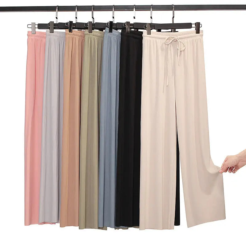 Pantalon Large en Soie Glacée, Culotte 9/10 Femme ORIS WEAR
