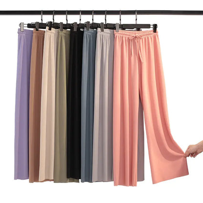 Pantalon Large en Soie Glacée, Culotte 9/10 Femme ORIS WEAR