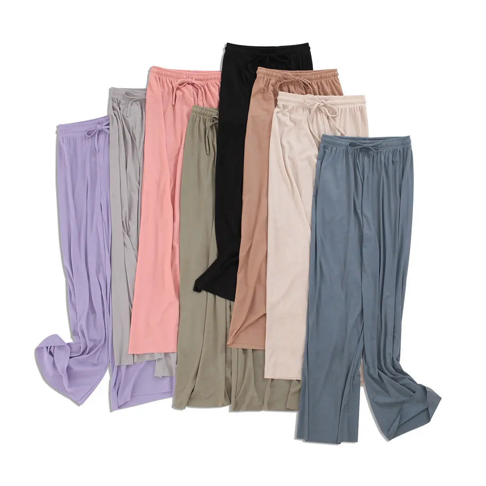 Pantalon Large en Soie Glacée, Culotte 9/10 Femme ORIS WEAR