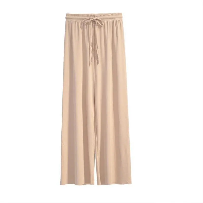 Pantalon Large en Soie Glacée, Culotte 9/10 Femme ORIS WEAR