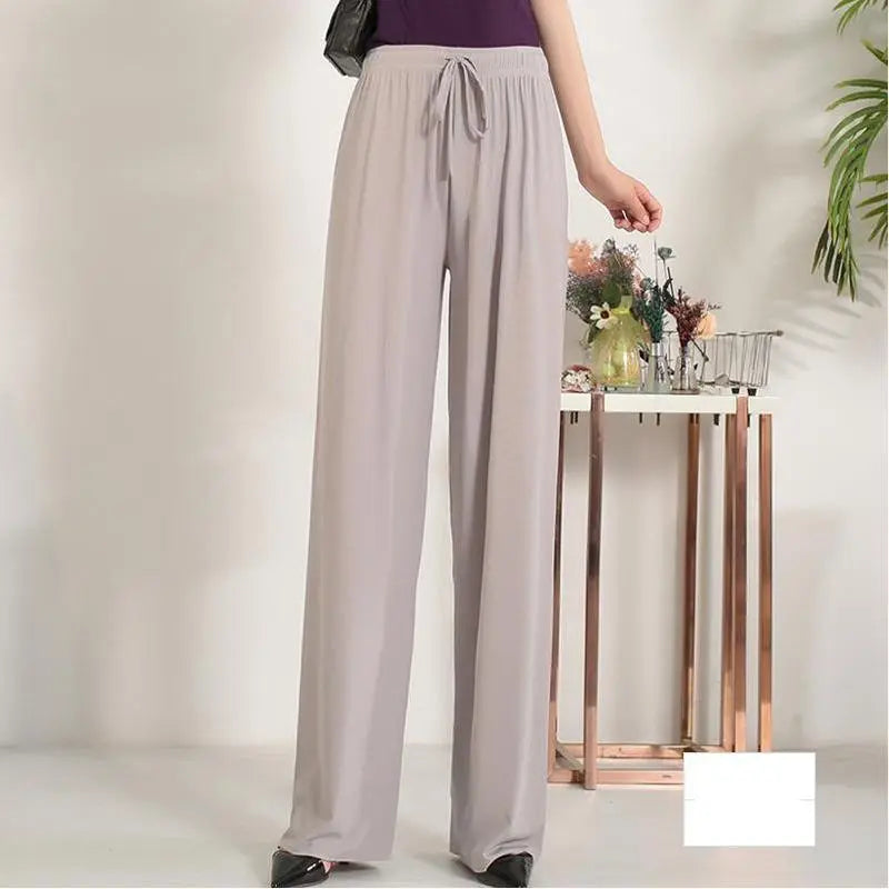Pantalon Large en Soie Glacée, Culotte 9/10 Femme ORIS WEAR
