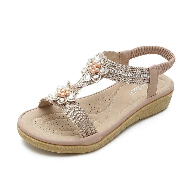 Sandales Bohème à Fleurs et Strass ORIS WEAR