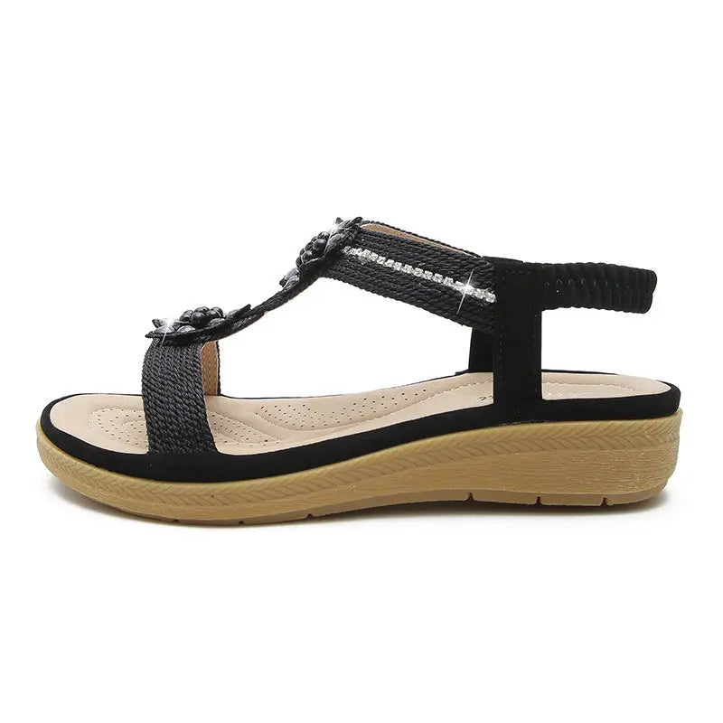 Sandales Bohème à Fleurs et Strass ORIS WEAR