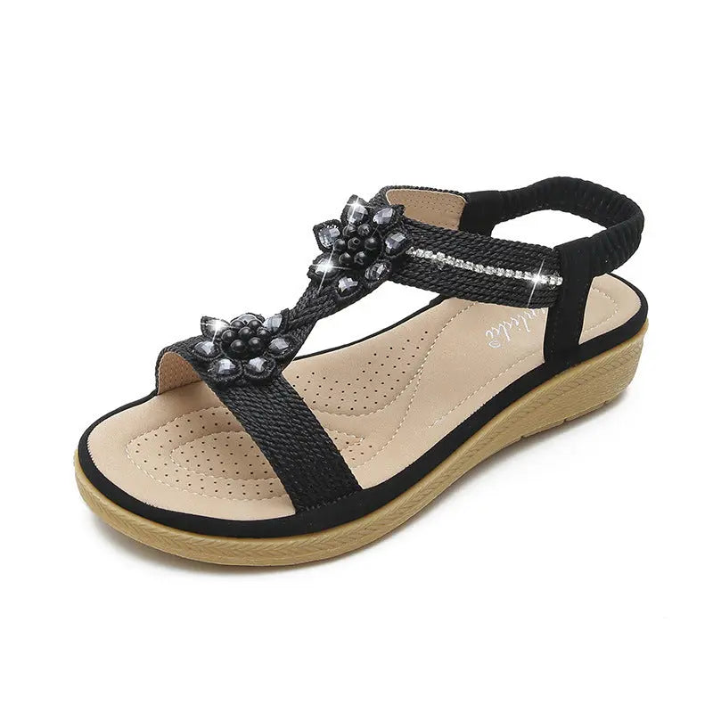 Sandales Bohème à Fleurs et Strass ORIS WEAR