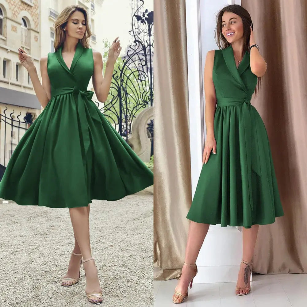Robe Élancée – Élégance sans manches avec ceinture ORIS WEAR