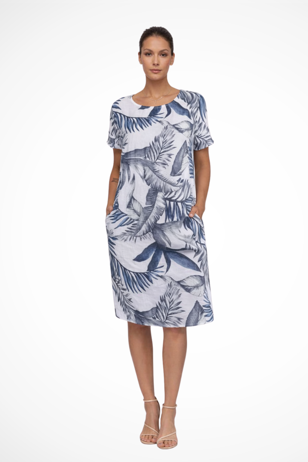 Ivy | Robe d'été décontractée pour femme, coupe ample, imprimé botanique Celeste London