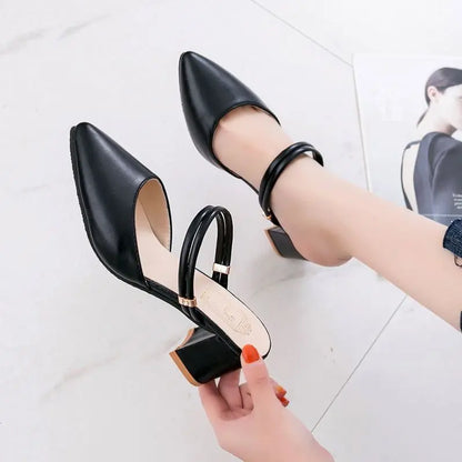 Escarpins À Talon Épais & Bout Pointu Élégant ORIS WEAR