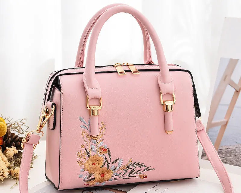 Sac à main carré brodé floral chic ORIS WEAR