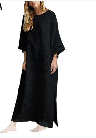 Robe Maxi Coton & Lin – Élégance Décontractée ORIS WEAR