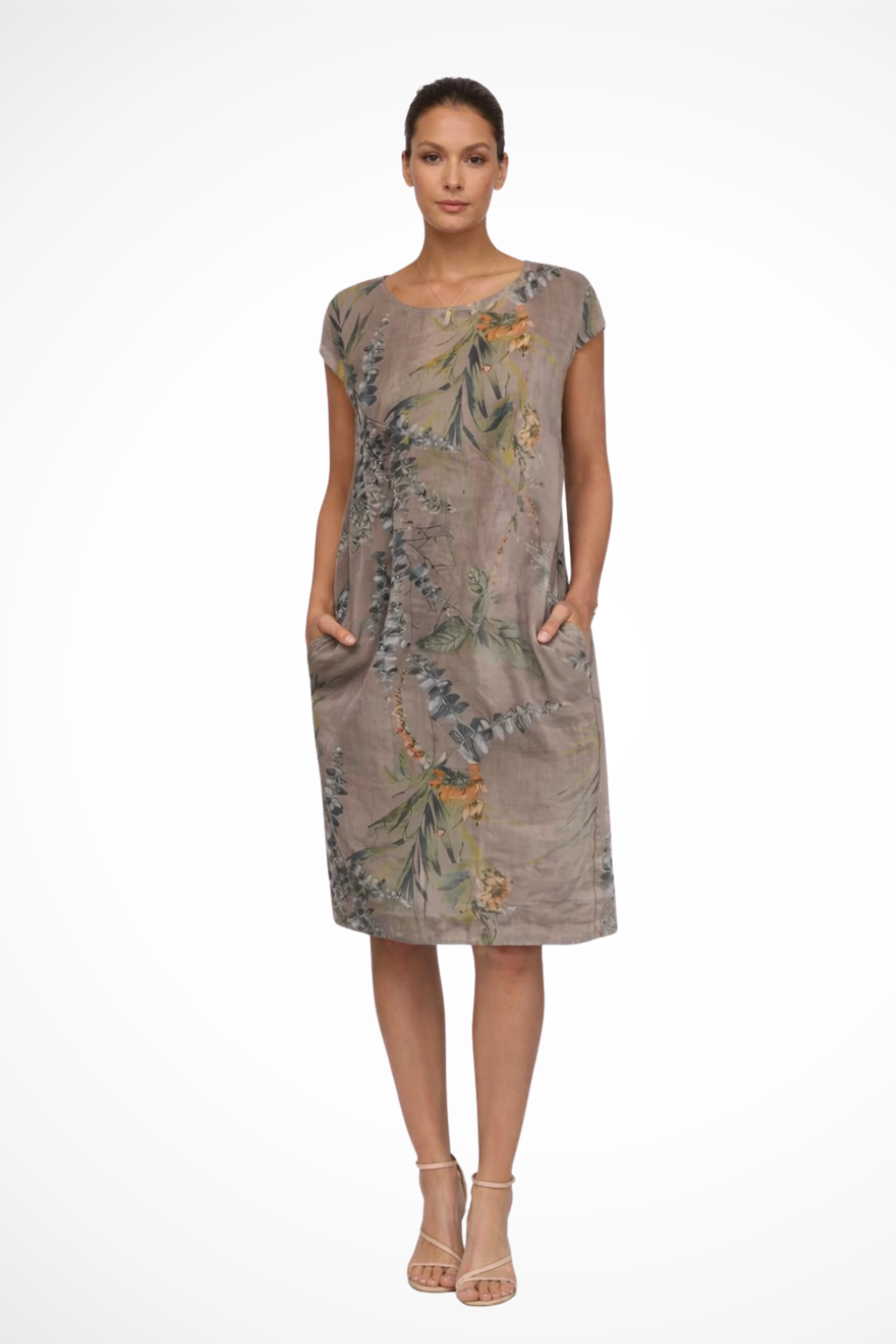 Ivy | Robe d'été décontractée pour femme, coupe ample, imprimé botanique Celeste London