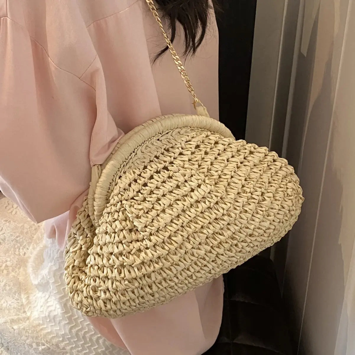 Pochette Positano Chic Naturel Doré ORIS WEAR