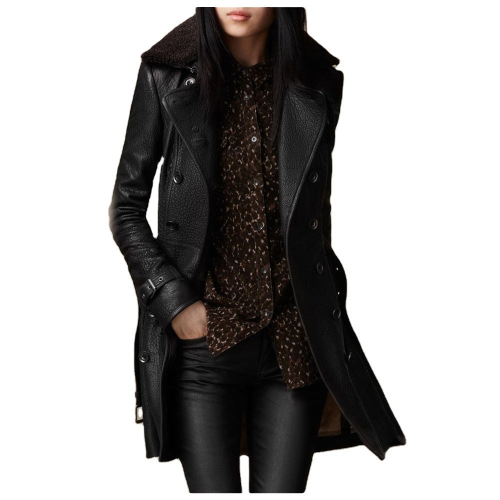 Manteau Élise Élégance en Cuir Suprême ORIS WEAR