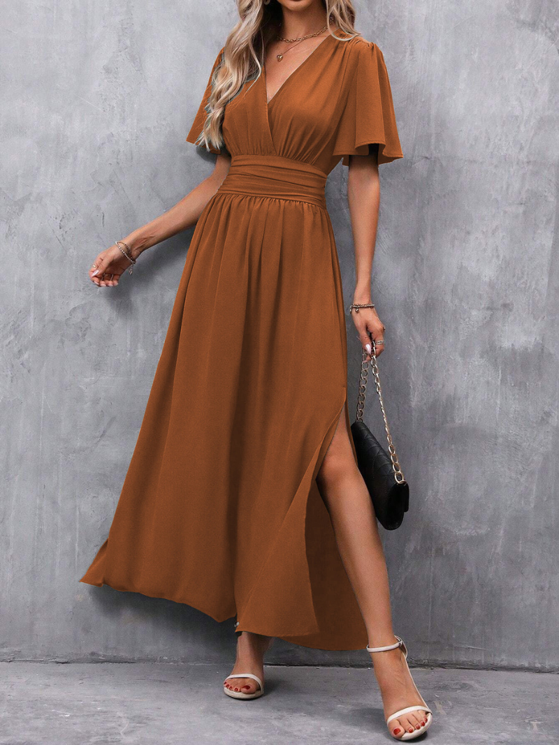 Robe longue femme fluide noir — ORIS WEAR