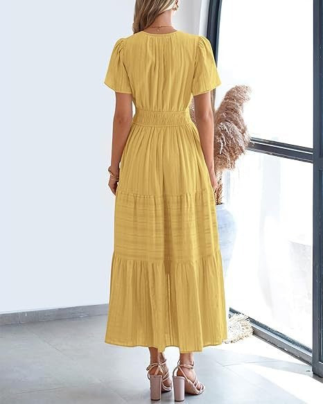 Robe Volantée à Manches Bouffantes ORIS WEAR