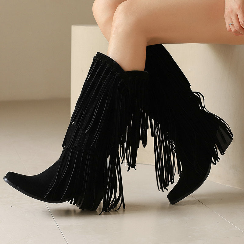 Esprit Bohème – Bottes Frangées Mi-Mollet ORIS WEAR