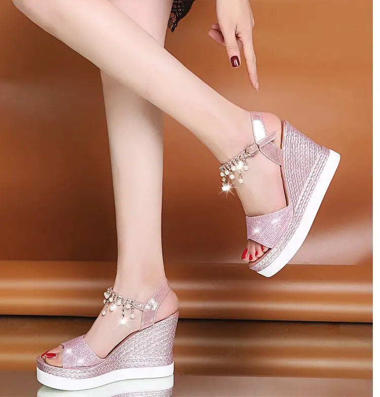 Sandales Compensées Bride Strass ORIS WEAR