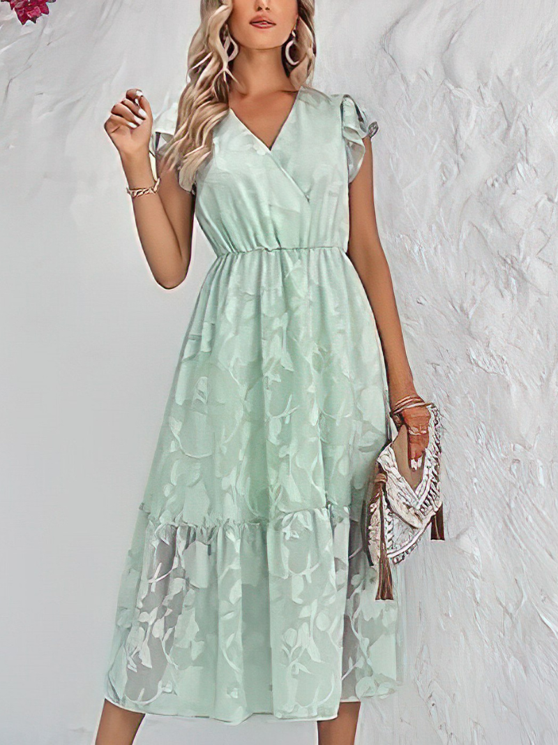 Robe Col V Sans Manches Décontractée ORIS WEAR
