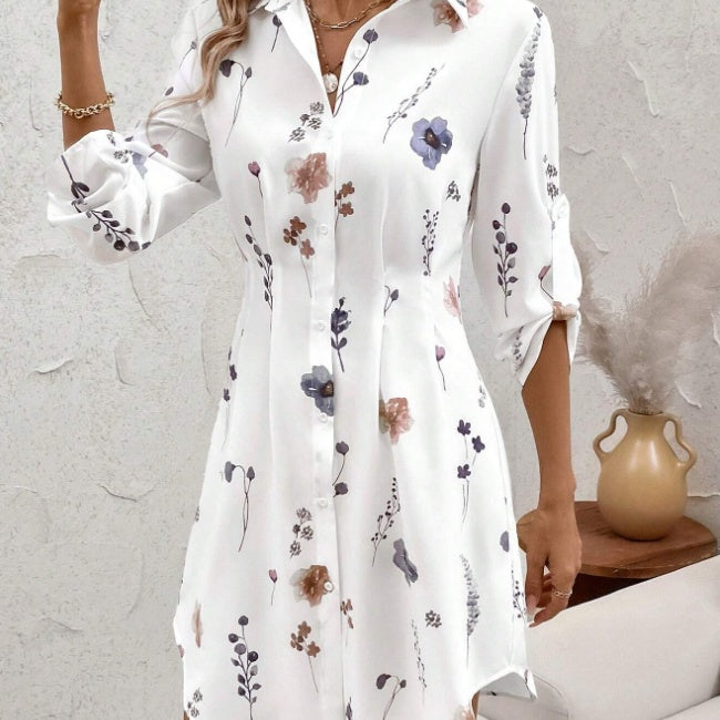 Robe chemise à imprimé floral ORIS WEAR