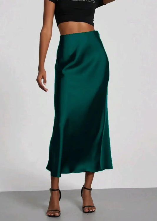 Jupe longue satinée femme élégante chic ORIS WEAR