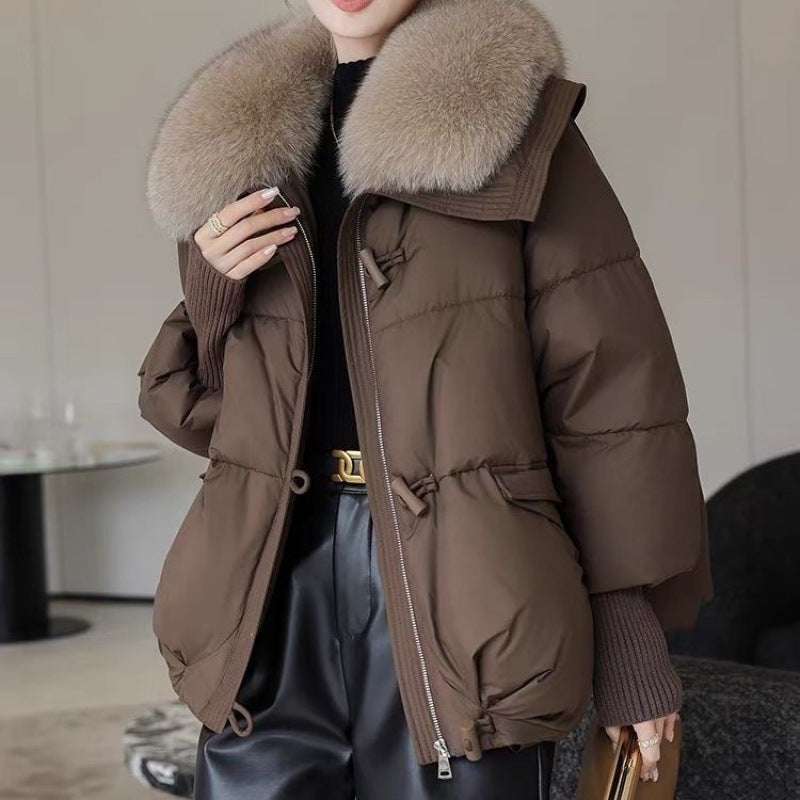 Veste courte matelassée col fourrure hiver ORIS WEAR
