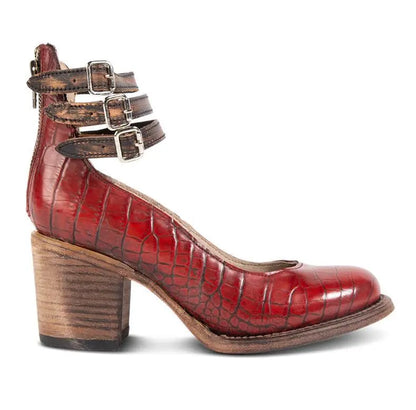 Escarpins Hauts à Imprimé Serpent avec Bride Triple ORIS WEAR