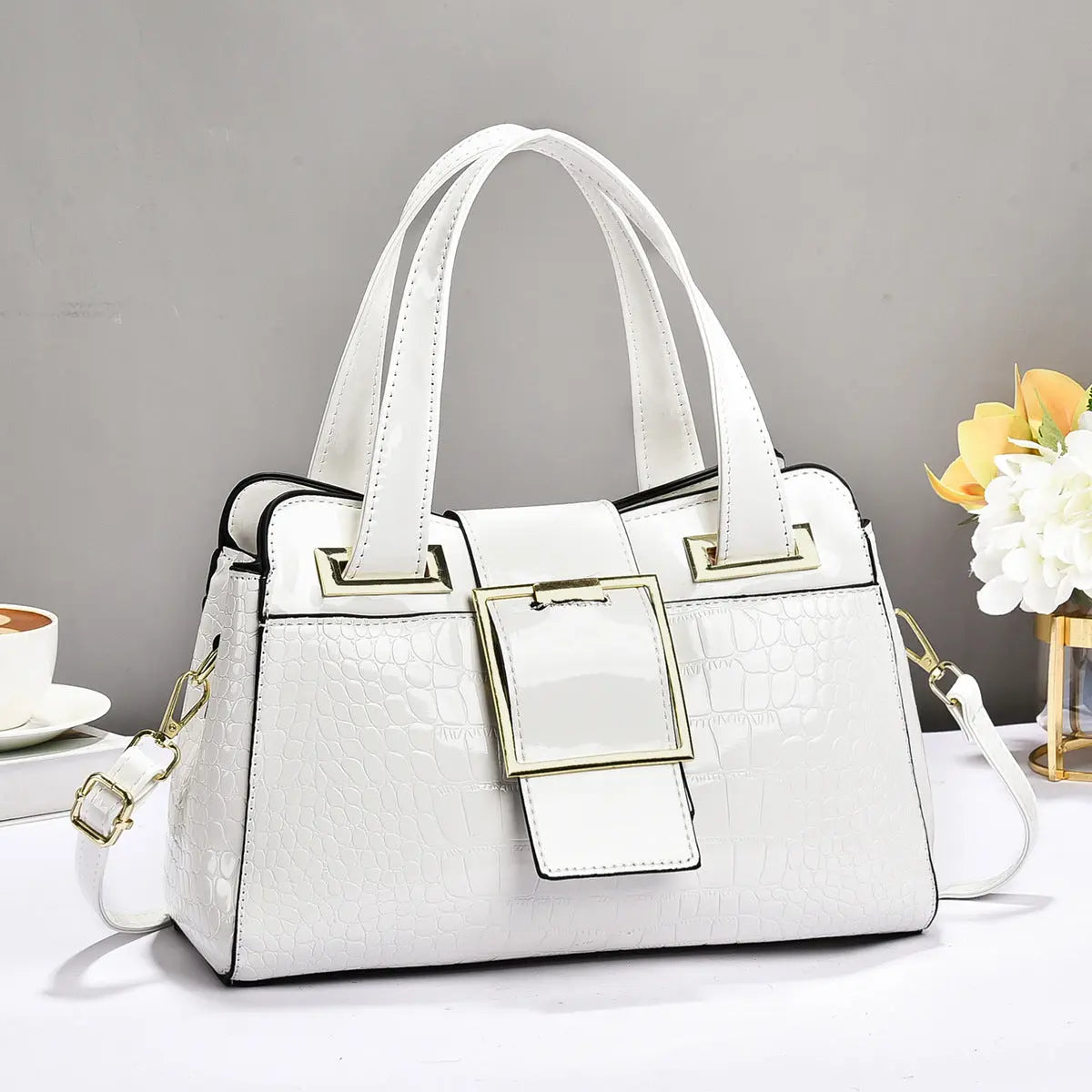 Sac à main effet croco – Boucle graphique et allure chic ORIS WEAR