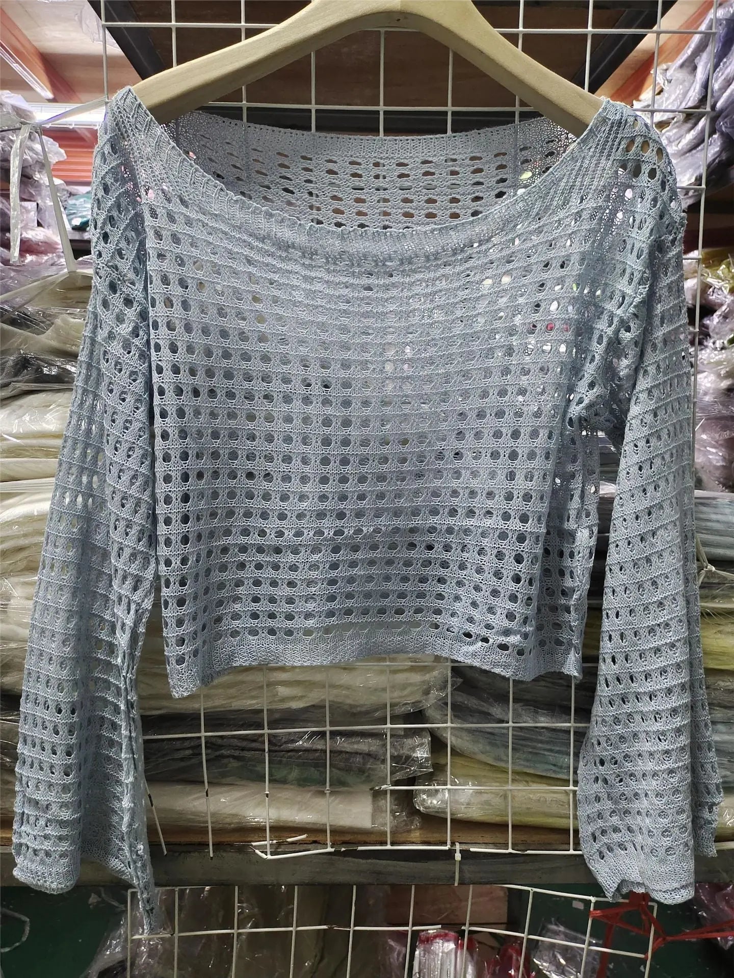 Pull court en maille ajourée tendance ORIS WEAR