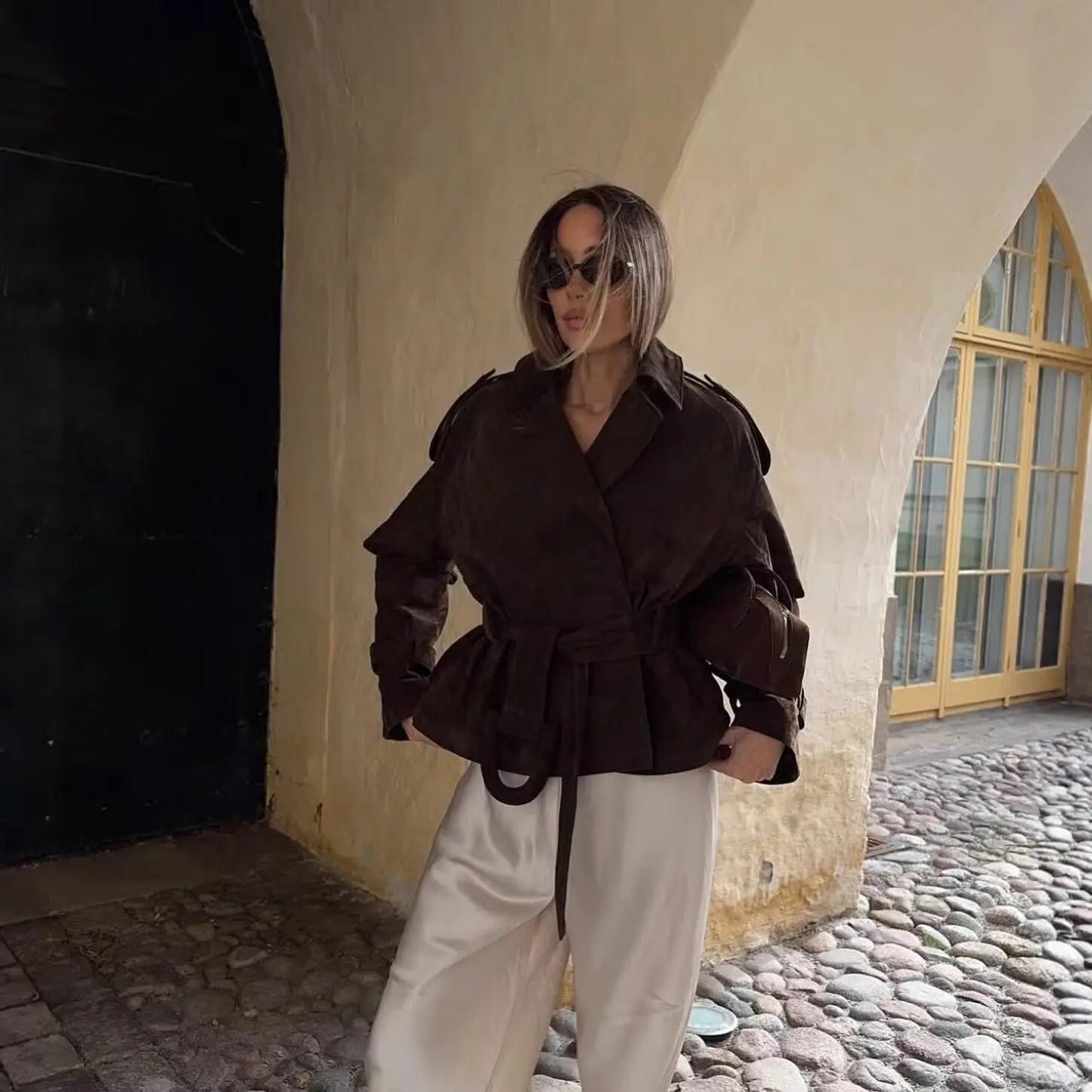 Veste femme fluide marron — ORIS WEAR