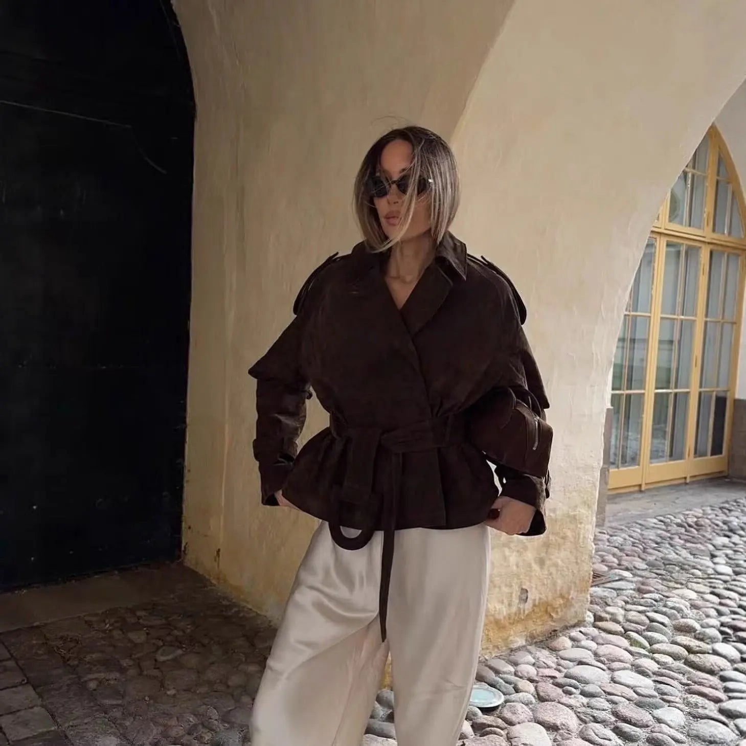 Veste femme fluide marron — ORIS WEAR