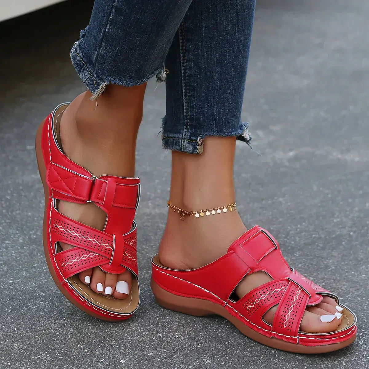 Julia | Sandales confortables en cuir pour femmes ORIS WEAR