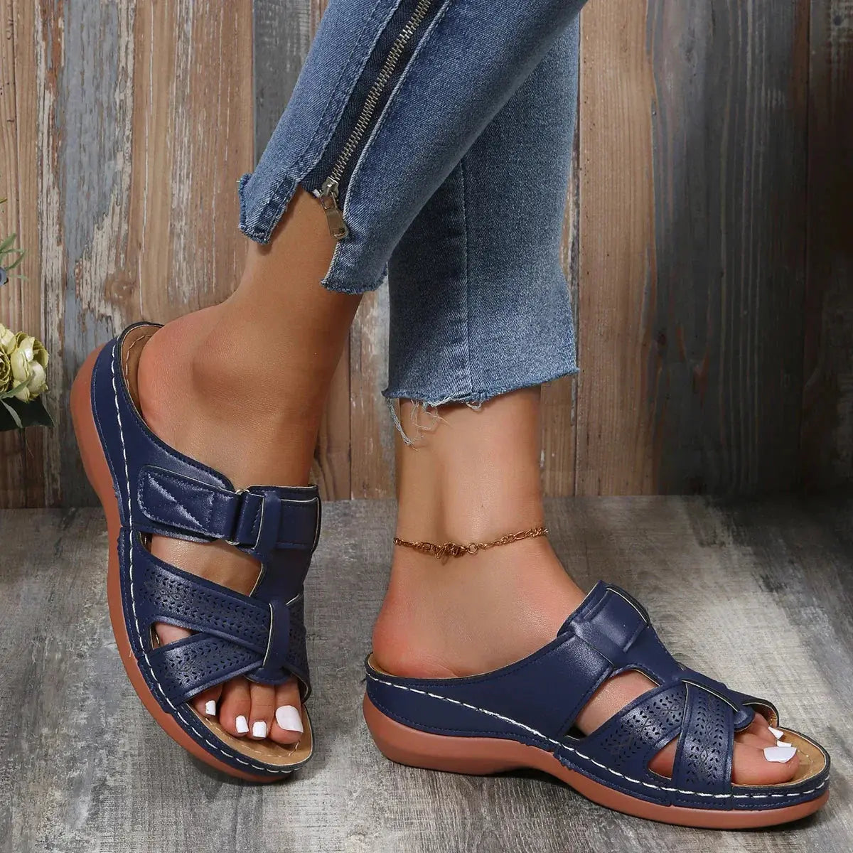 Julia | Sandales confortables en cuir pour femmes ORIS WEAR