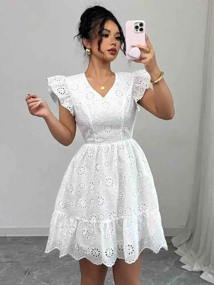 Robe Fleur de Coton Estivale Brodé ORIS WEAR